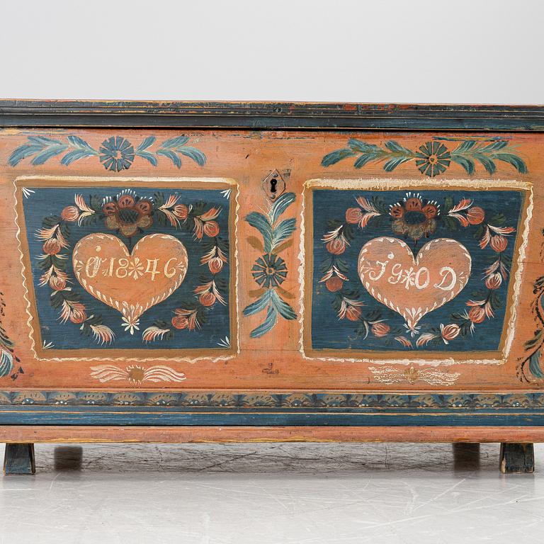 Kista, allmoge, Delsbo, Hälsingland, märkt JGOD 1846.