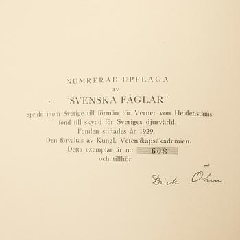 Bröderna von Wright, bokverk, 3 band, "Svenska fåglar", A. Börtzells tryckeri AB, Ivar Baarsen, Stockholm, 1927-1929.