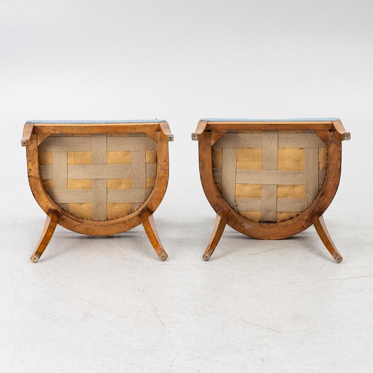 Pair of armchairs, Late Empire, mid-19th century.