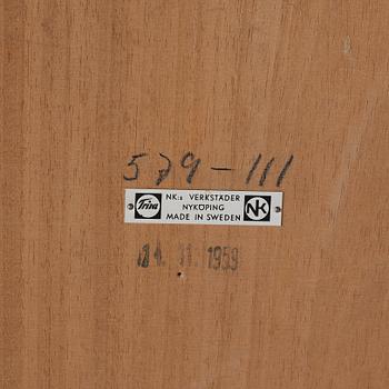 A Stig Lindberg & David Rosén enamel top oak table, Gustavsberg & Nordiska Kompaniet, Triva series, 1959.