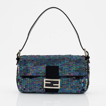 Fendi, a sequin and pearl embroidered Baguette bag.