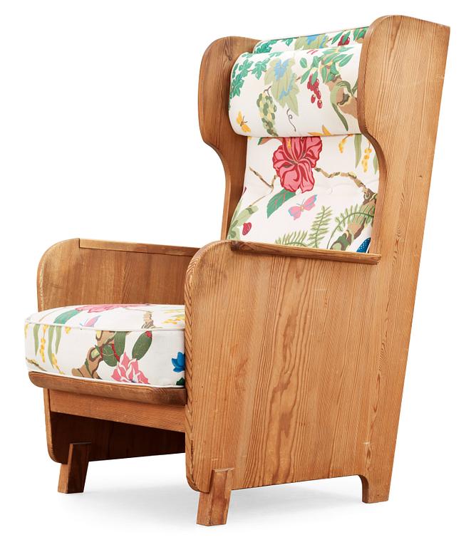 An Axel Einar Hjorth stained pine armchair, 'Lovö', Nordiska Kompaniet.