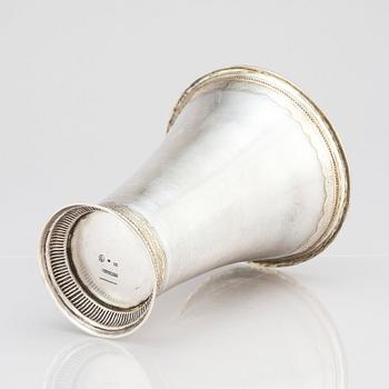 A Swedish 18th century parcel-gilt silver beaker, mark of Petter Gillberg, Varberg 1791.