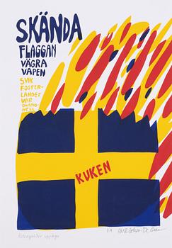 Carl Johan De Geer, "Skända flaggan-Vägra vapen".