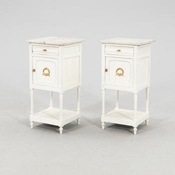 Pair of bedside tables from the first half of the 20th century.