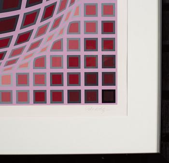 Victor Vasarely, färgserigrafi signerad 181/275.