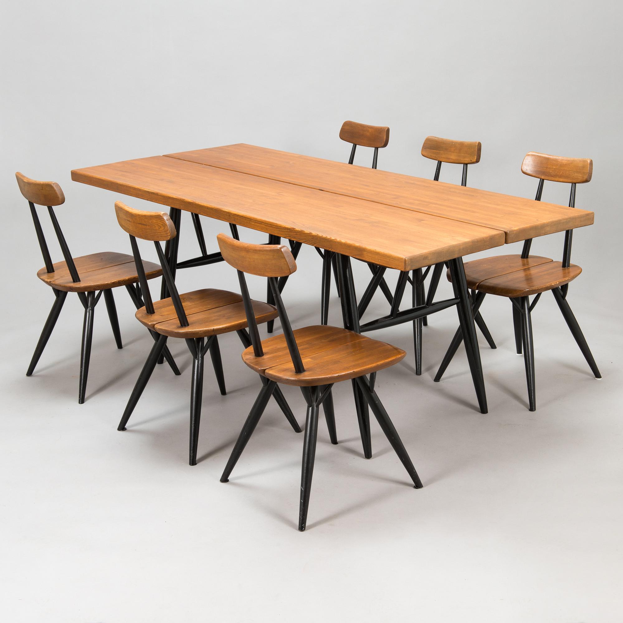 Ilmari Tapiovaara, a 1960's 7-piece 'Pirkka' dining set for Laukaan Puu.