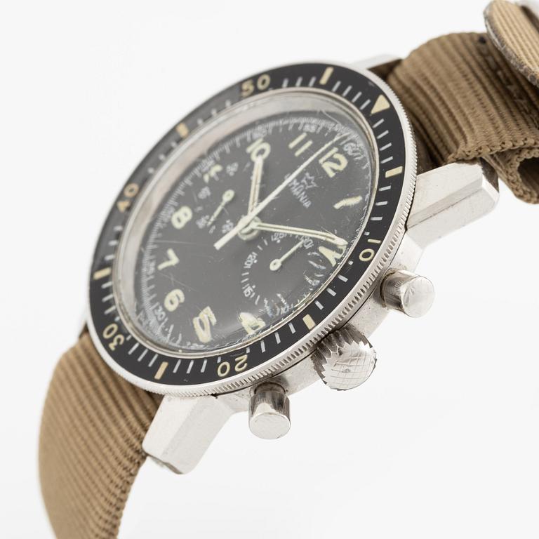 Lemania, "Viggen", "Tre Kronor", chronograph, wristwatch, 42 mm.