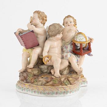 Figurinsgrupp, porslin, Meissen, Tyskland, 1800-tal.