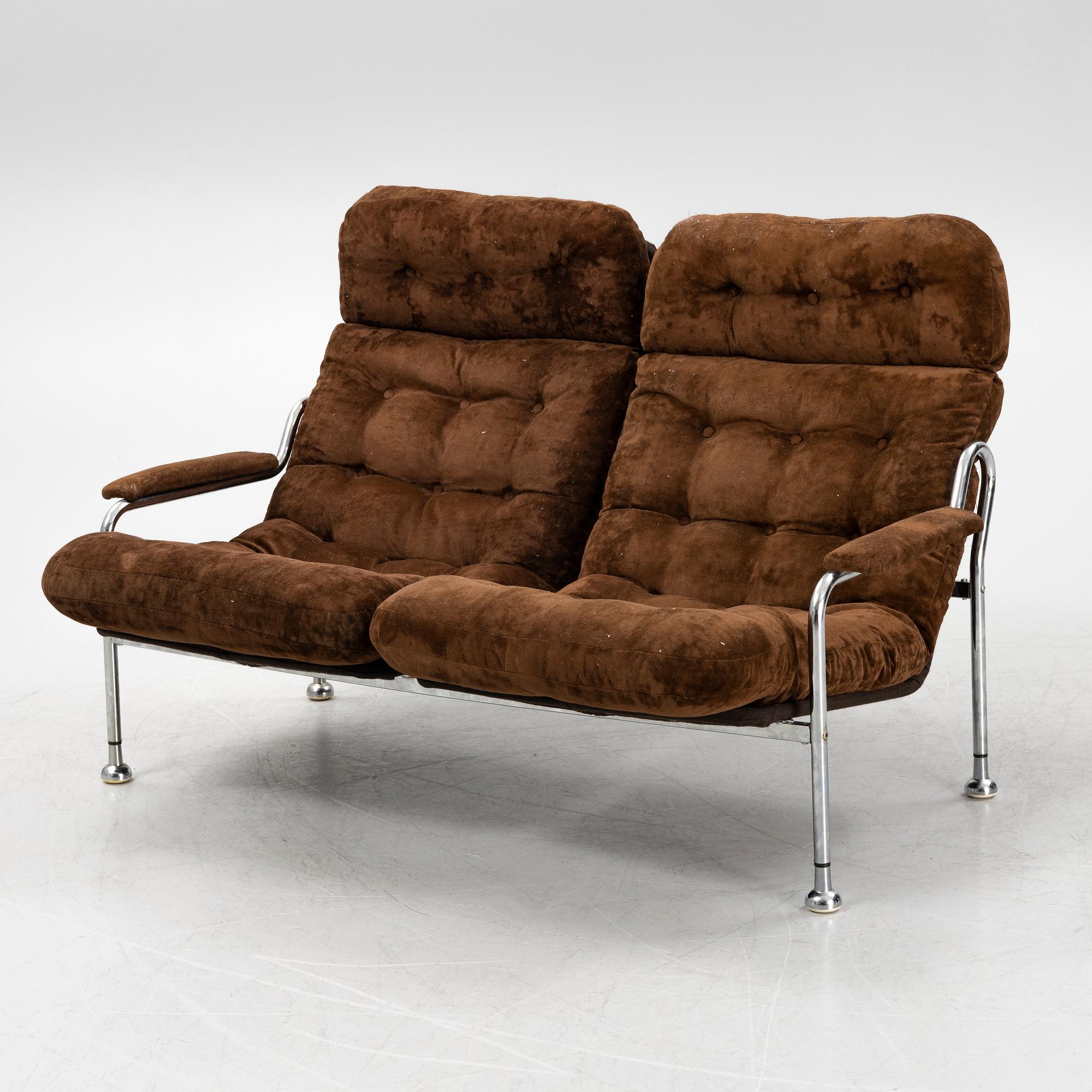 Bo Eigert, a 'Stålbo' sofa, Firma B. Eigert AB, Hova, 1970's.