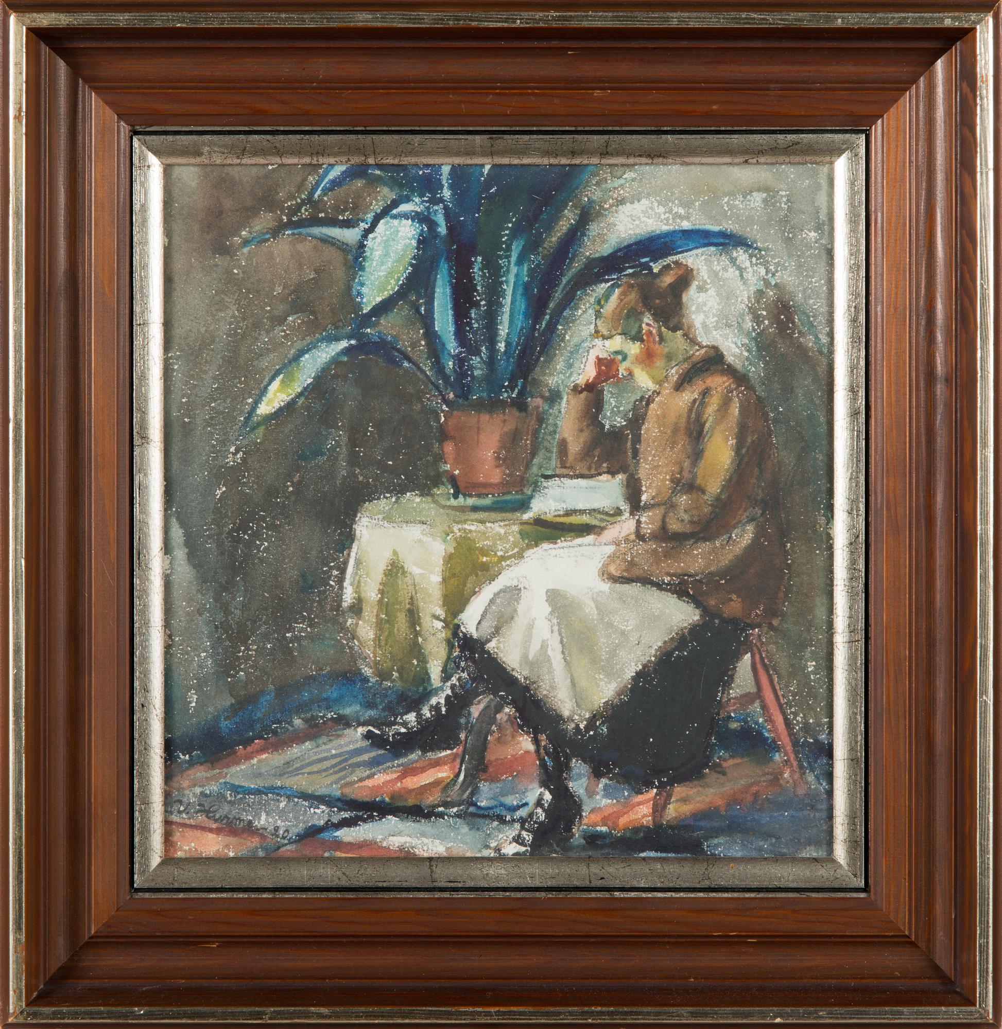 Viljo Hurme, akvarelli, signeerattu ja päivätty -20.