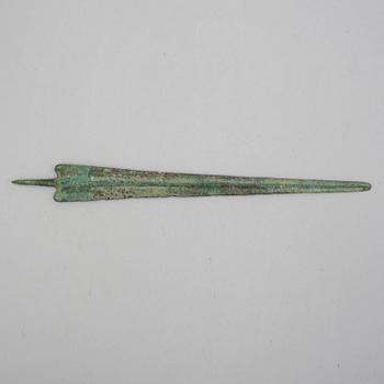 A bronze spearhead probably Loristan circa 1000 B.C.