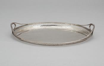 A Russian silver tray, 1809.