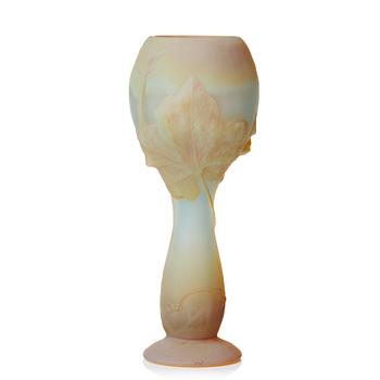 46. Daum, an Art Nouveau mould blown soufflé glass vase, Nancy, France.