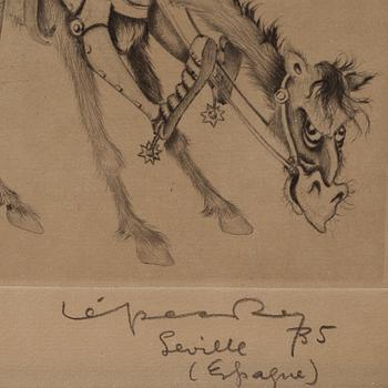 LUCIO LOPEZ-REY, etsning, signerad, numrerad 3/25 och daterad- 35.