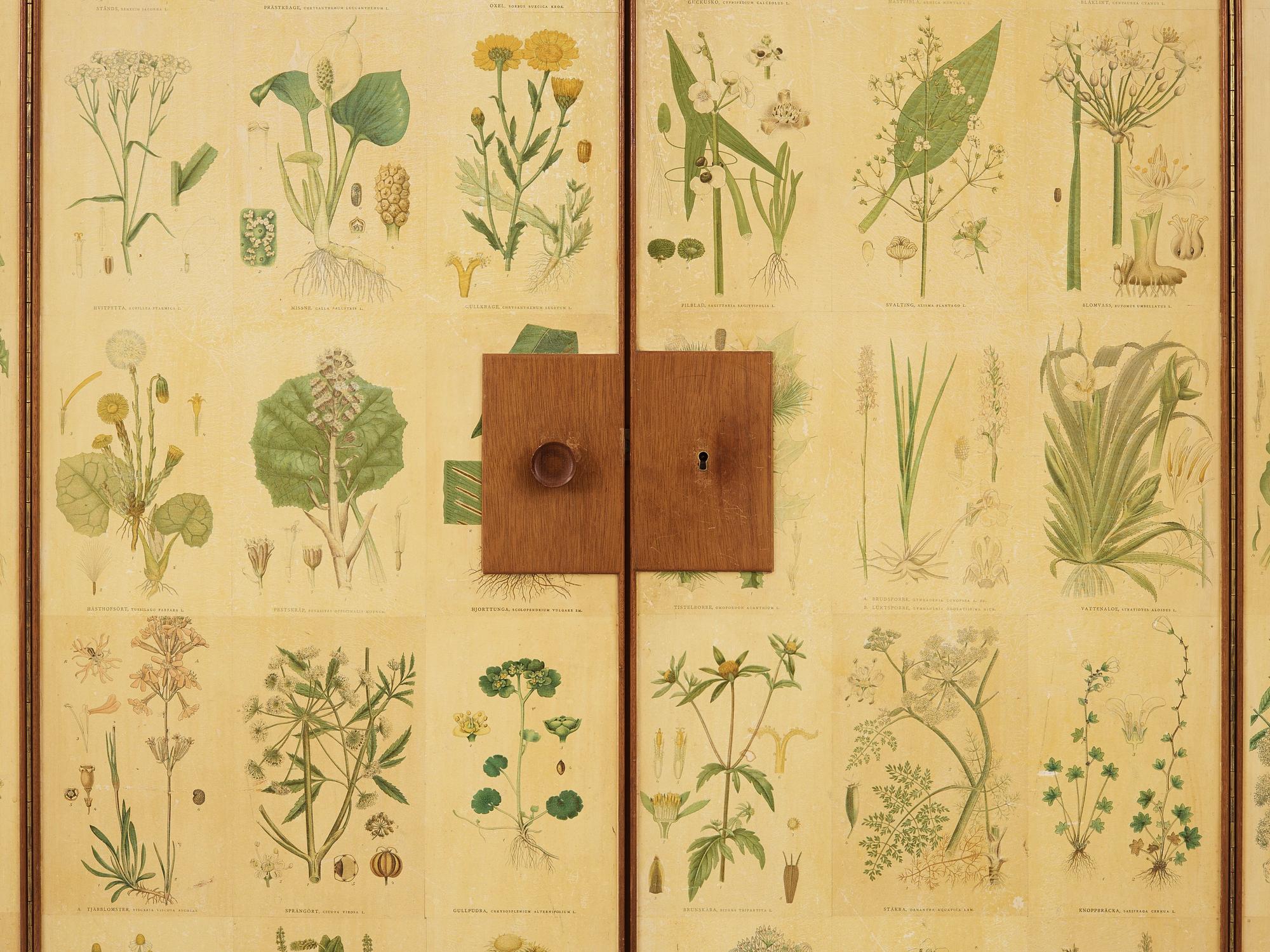 Josef Frank, skåp, "Flora", Firma Svenskt Tenn, modell 852, sannolikt 1950-60-tal.