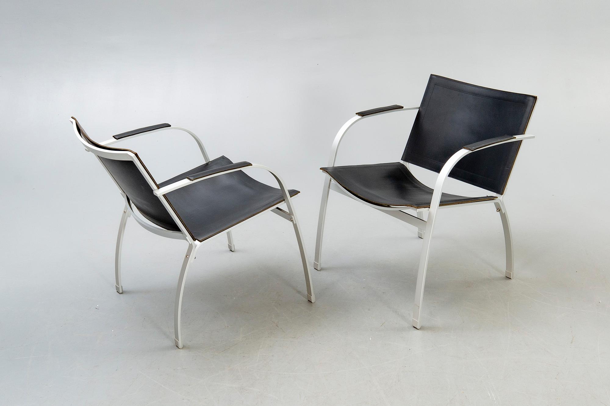 Tord Björklund, armchairs, a pair, Ikea, "Stockholm", 1990.