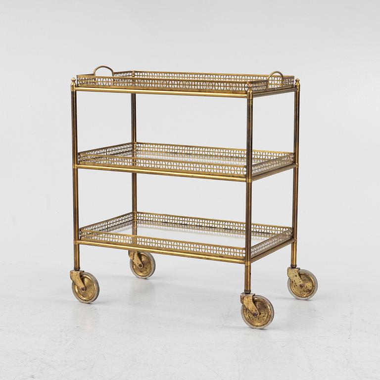 A serving trolley, mid 20th Century.