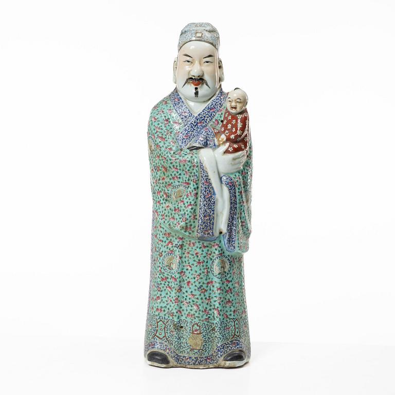 Figurin, porslin Kina, 1800-tal.