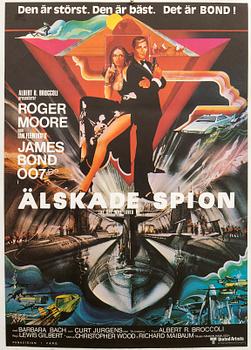 Film poster James Bond "The Spy Who Loved Me" 1977.