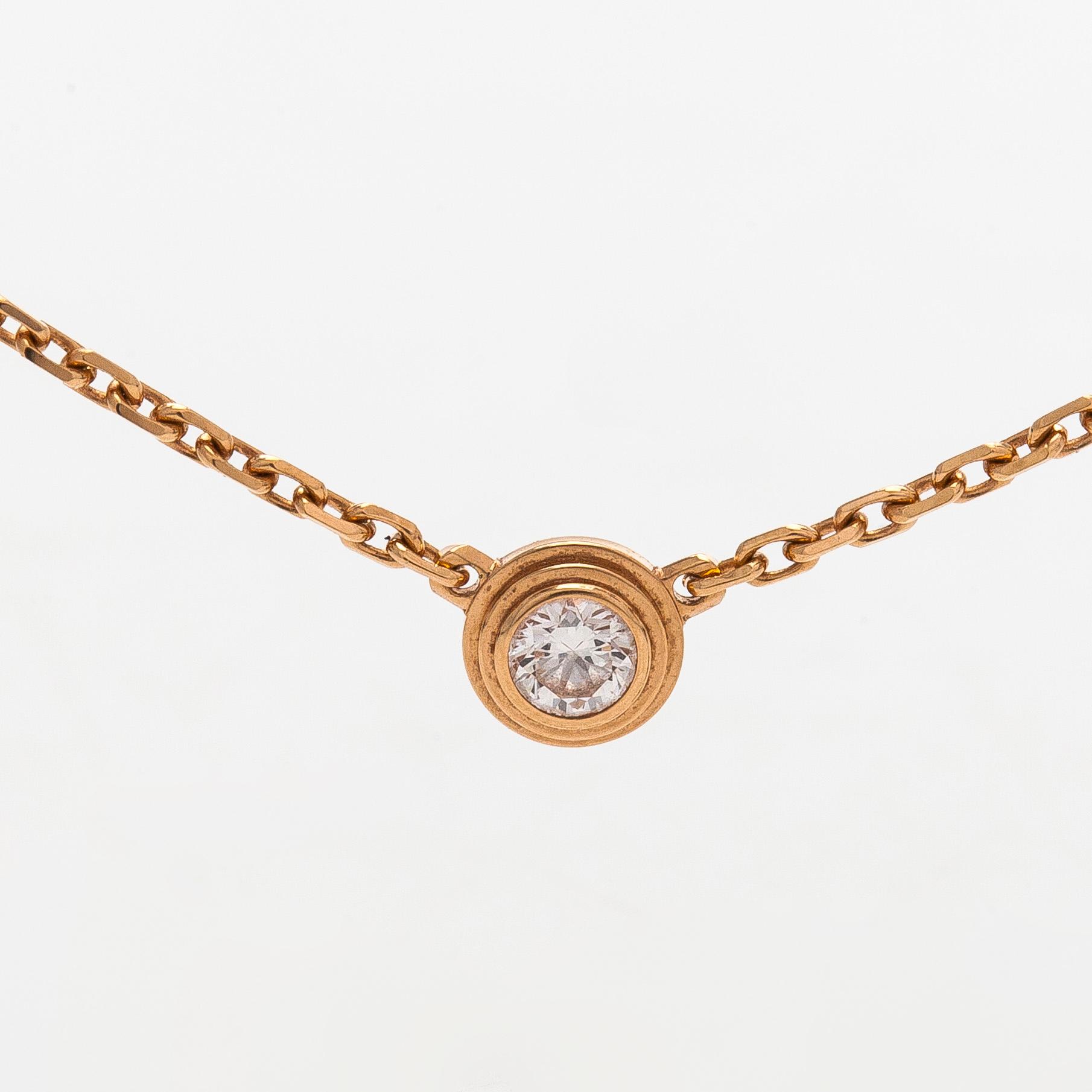 Cartier, kaulakoru, "d'Amour", 18K kultaa, briljanttihiottu timantti n. 0.04 ct.