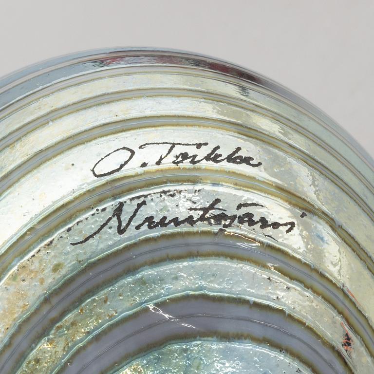 Oiva Toikka, glasfåglar, 4 st, Nuutajärvi Notsjö, Finland.