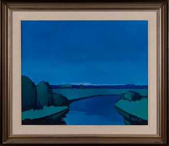 OIVA POLARI, öljy kankaalle, pingotettu levylle, signeerattu ja päivätty -87.