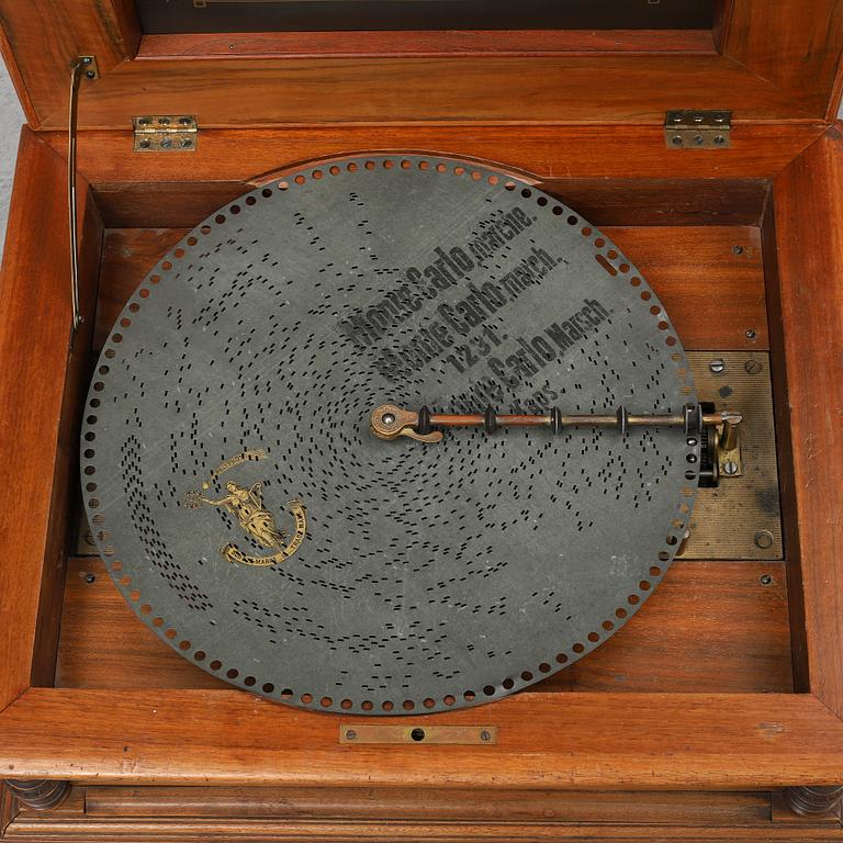 A German Symphonion music box, Jul. Heinr. Zimmermann, Leipzig, late 19th Century.