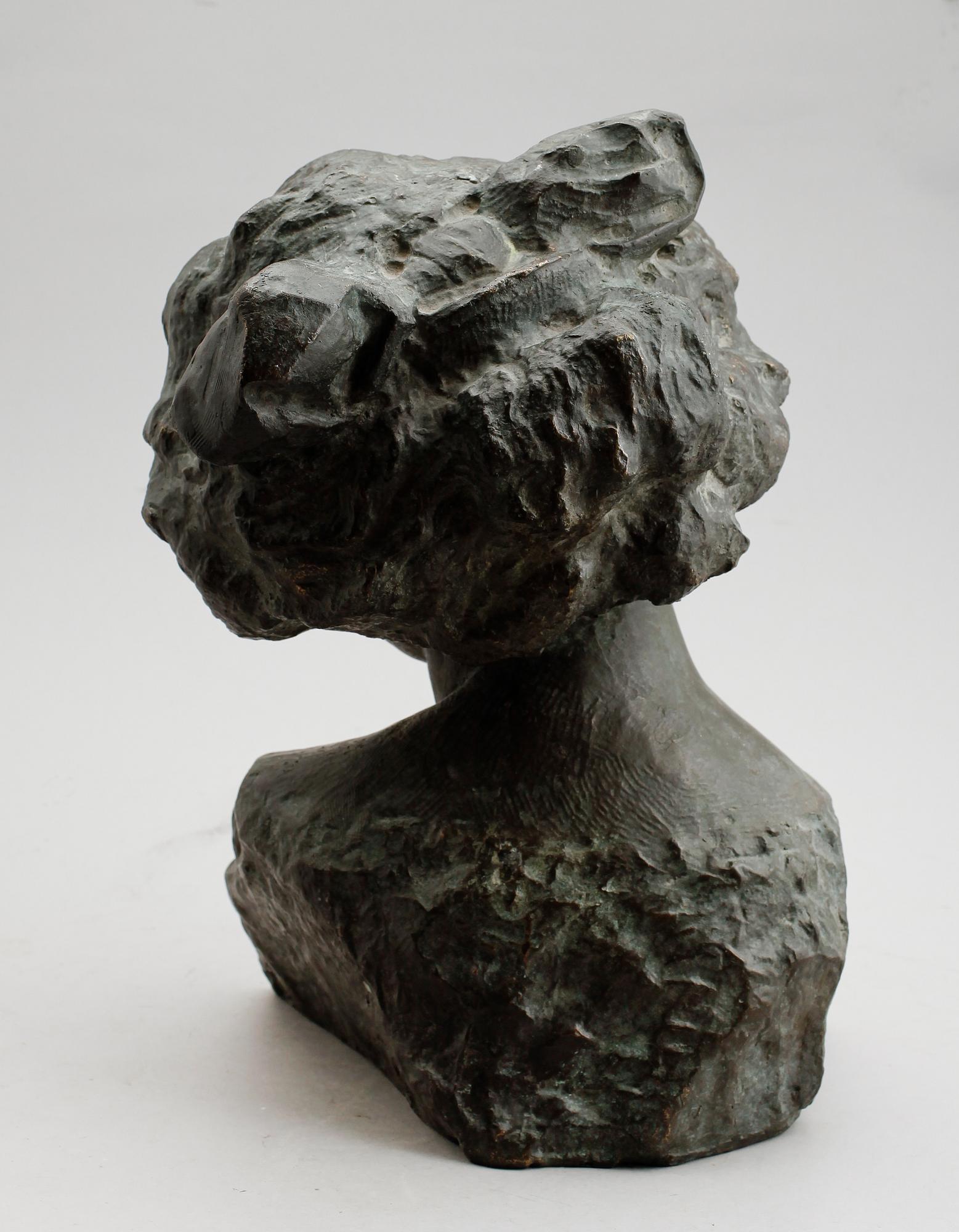 LEONARDO BAZZARO, skulptur, brons, "Baciami", 1800-/1900-tal.