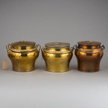 BULKRUKOR, 8 stycken, mässing, Skultuna Bruk, 1800/1900-tal.