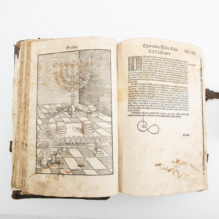 Gustav Vasas bibel "Thet är all then heligha scrifft, på Swensko...".