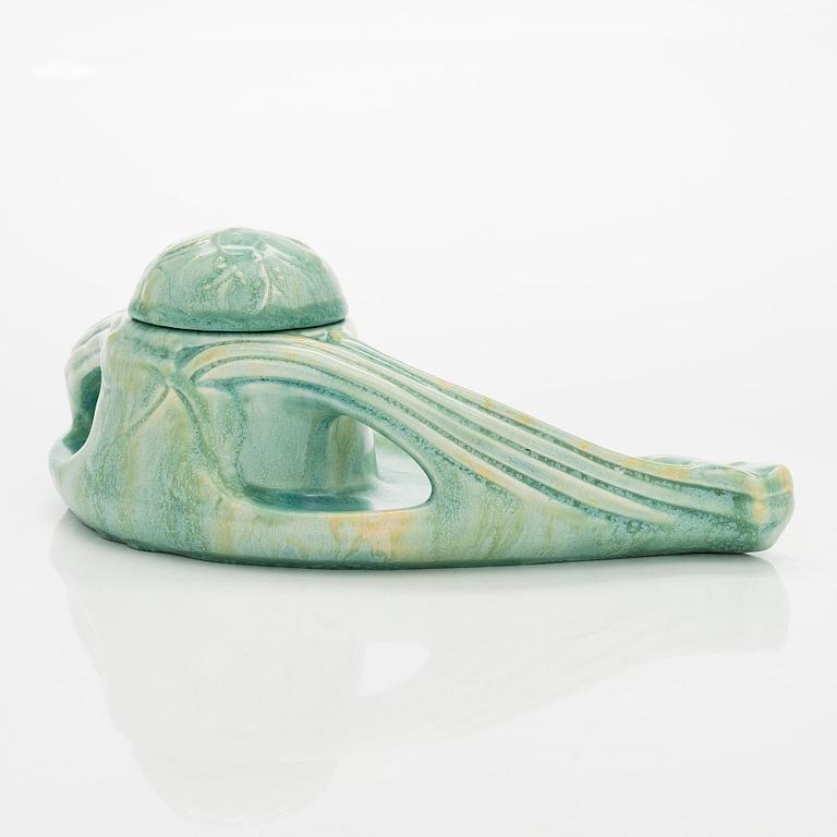 Musteteline, keramiikkaa, Rörstrand, 1900-luvun alku.