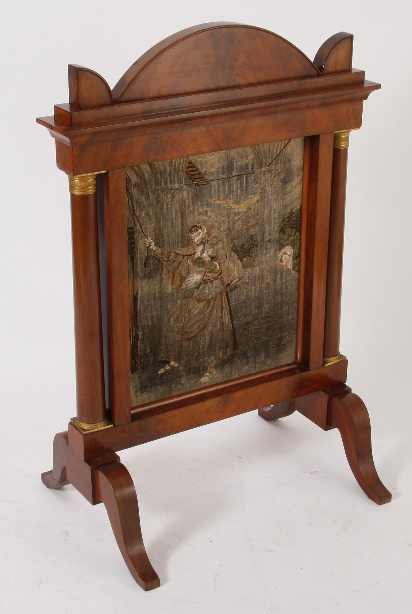 ELDSKÄRM, bla trä, empire, 1800-talets första hälft.