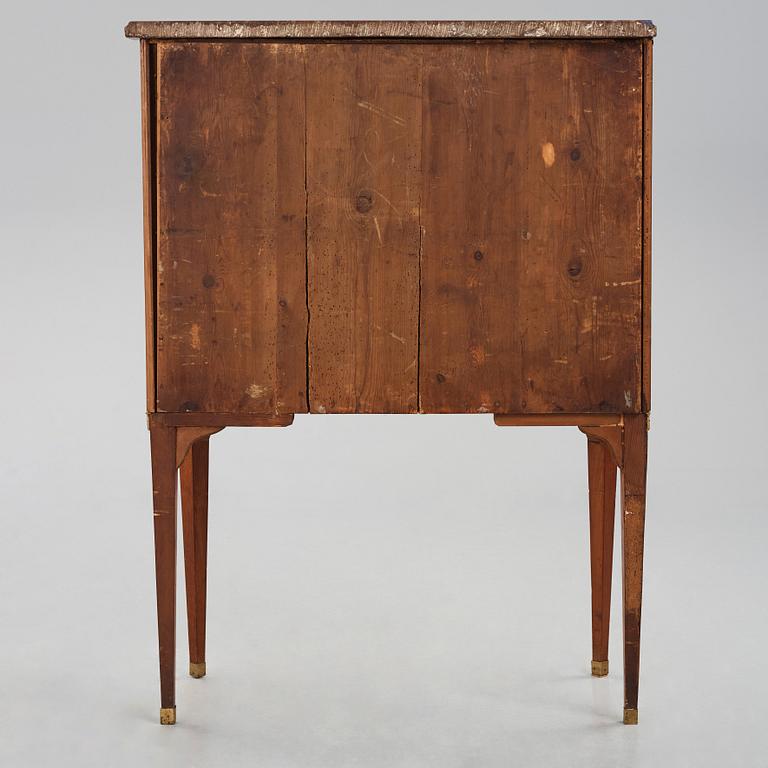 A mahogany-veneered late Gustavian secretaire by A. Scherling (master 1771-1809).