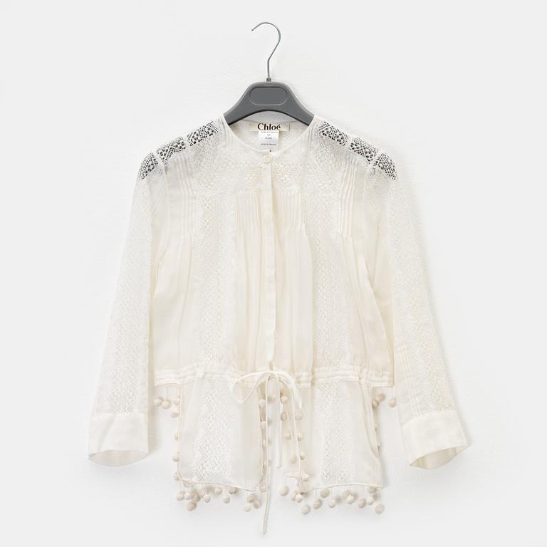 Chloé, a cotton blouse, size 36.