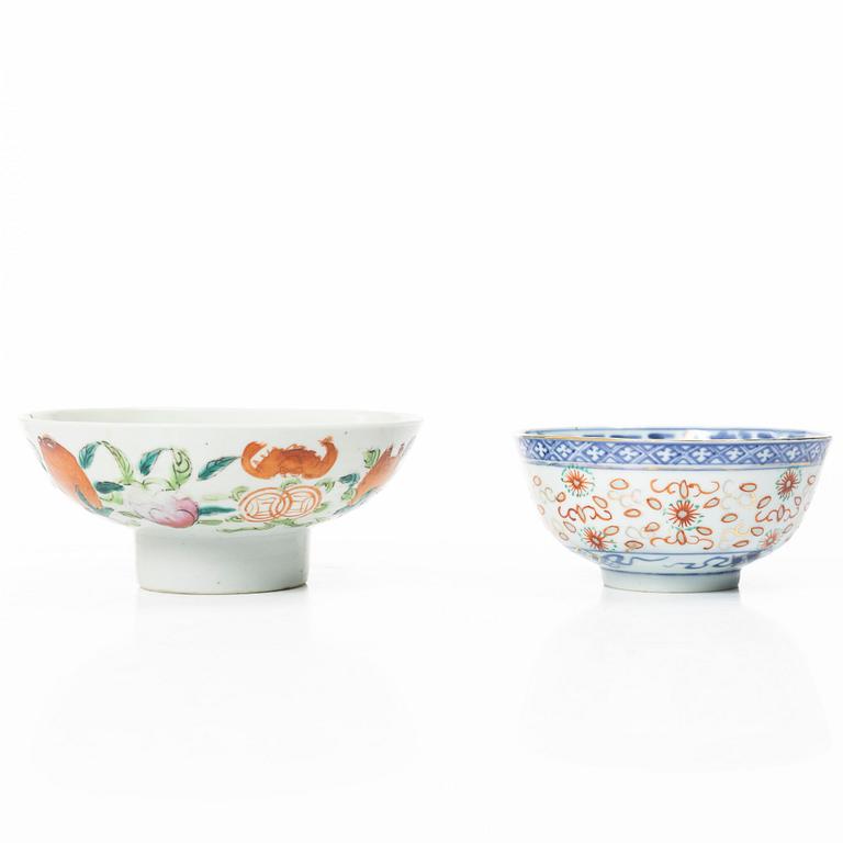 Parti, porslin, nio delar. Kina, 1900-tal.