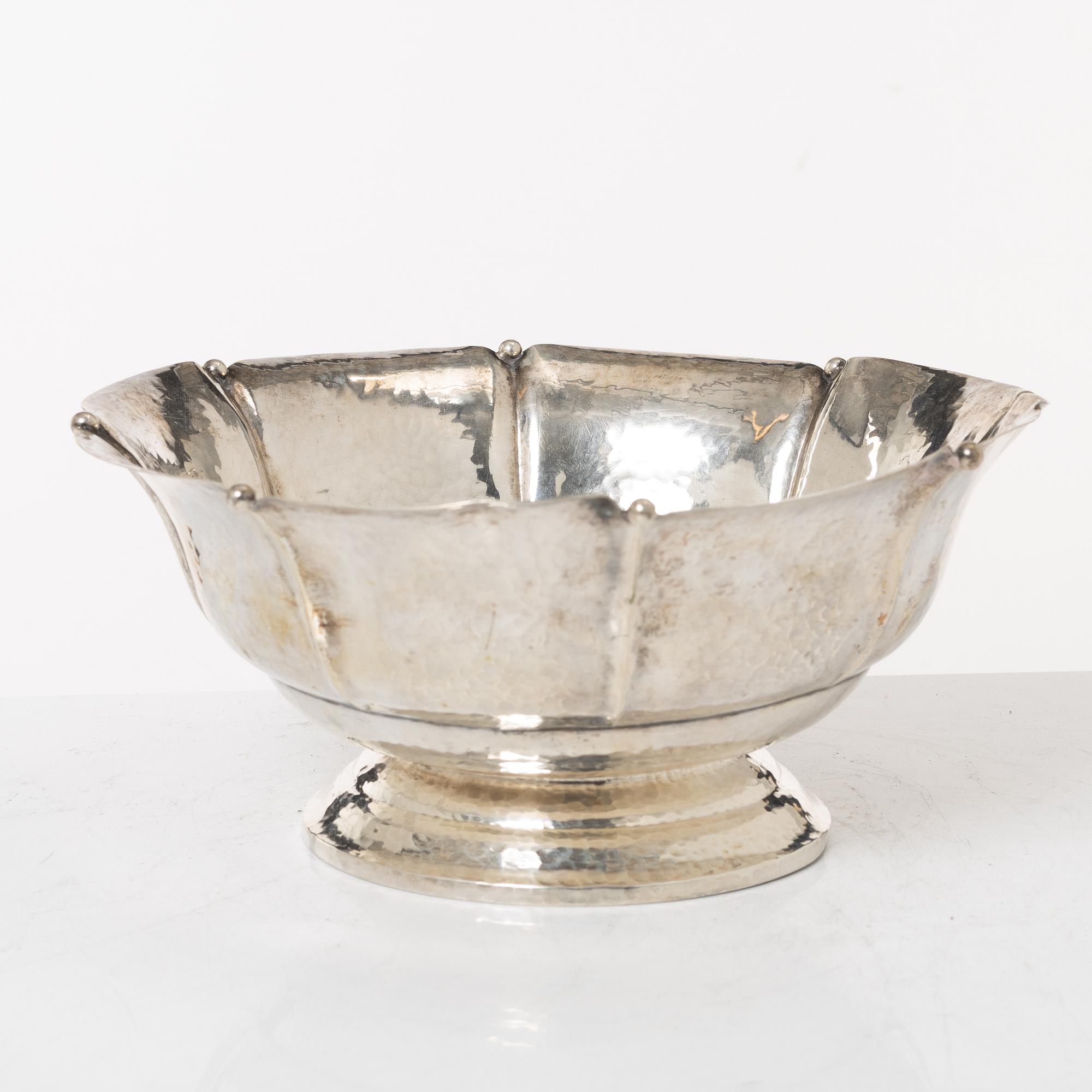 Bowl, silver, stamped ESAB, Kristianstad 1923.
