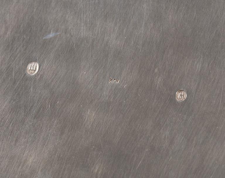 TALLRIKAR, silver, 8 st. Christian F. Heise, (1904-1932) Köpenhamn, Danmark. 4700 g.