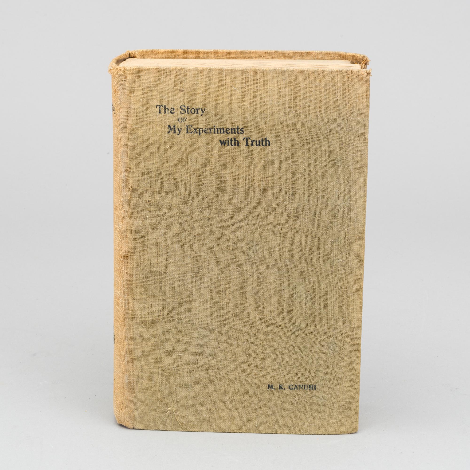 M.K GHANDI, "The story of my experiments with truth" vol.1 Navajivan press, Ahmedabad 1927.