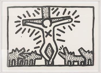 KEITH HARING, litografi, signerad A-P 6-8 K. Haring 3.82.