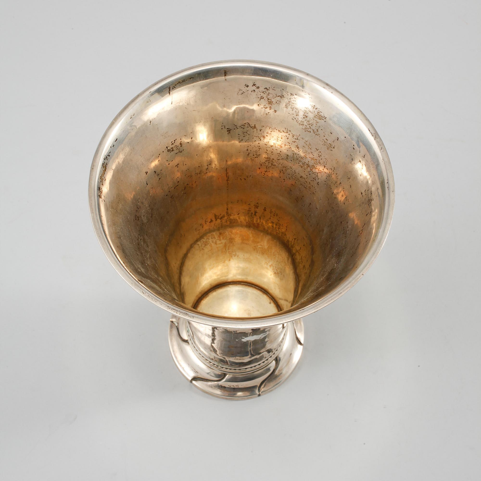 BÄGARE, silver, K Andersson, Stockholm, 1930. Vikt 490 gram.
