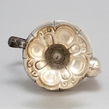 A Swedish 19th century silver coffee-pot, mark of Carl Nystrom, Stockholm 1848.
