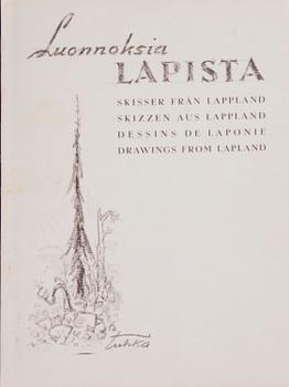 AUKUSTI TUHKA, bok med litografier, signerade och daterade 1955, numrerade lito 1967.
