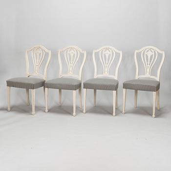 Four George III style chairs, early 20th century.