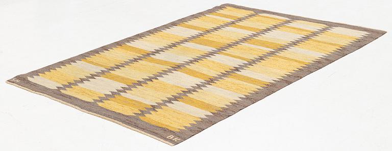 Berit Koenig, a rug, 'Viggen', flat weave, c 203 x 142 cm, signed SH BK.