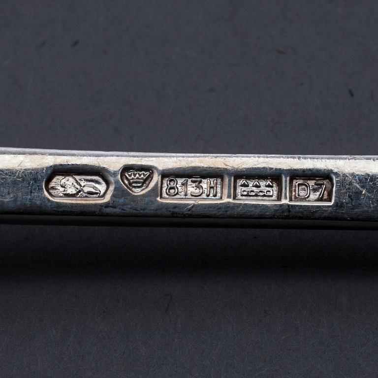 BESTICK, 6+6 st, silver, "Helsingfors" Kultakeskus, Tavastehus 1957-1960. Tot. vikt ca 580 g.