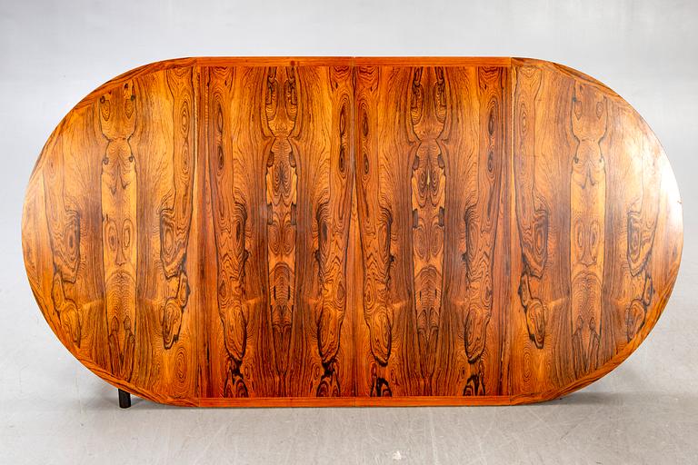 A Swedish 1960s jacaranda dining table,