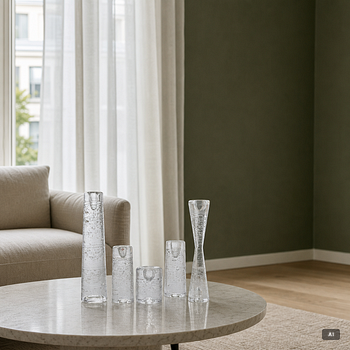 Timo Sarpaneva, taide-esineet, 5 kpl, "Arkipelago"-sarja, Iittala.