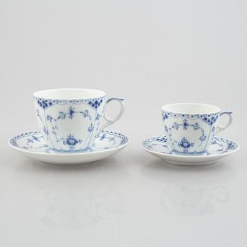 Royal Copenhagen, 27 pieces of a "Blue Fluted" porcelain service, Denmark.