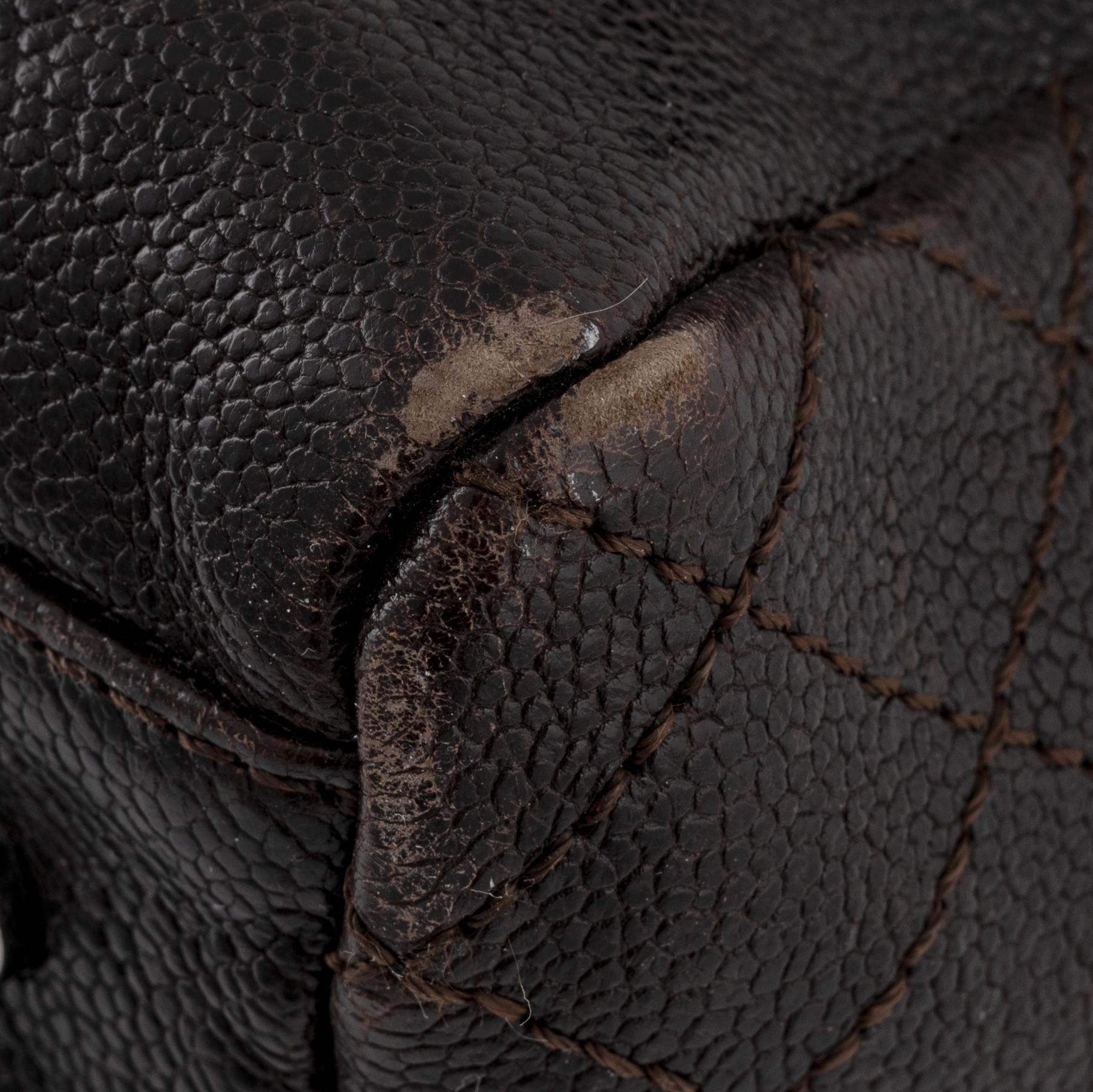 Chanel, A brown caviar leather bag, 2006-2008.